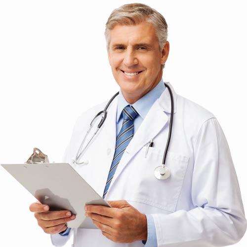 Doctor holding a clipboard